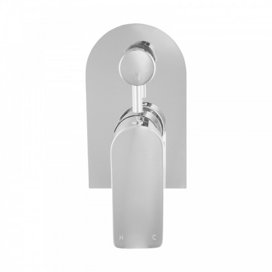 Chrome Solid Brass Shower Wall Mixer With Diverter